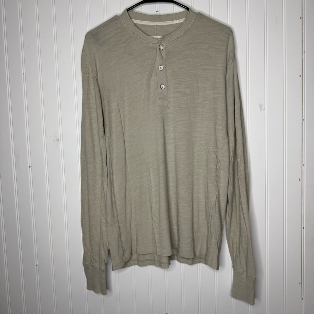 Rag & Bone Men's Classic Flame Henley Long-Sleeve T-Shirt Size Medium